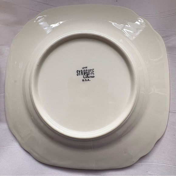 60’Vintage 10-FF Syracuse China 8” Salad Plates Set of 5 Yellow/White/Blue USA - Picture 9 of 14